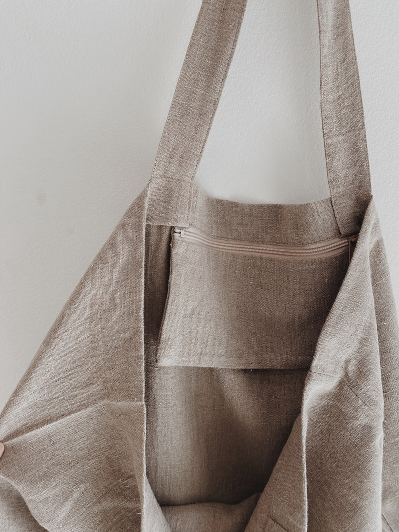 Large linen tote